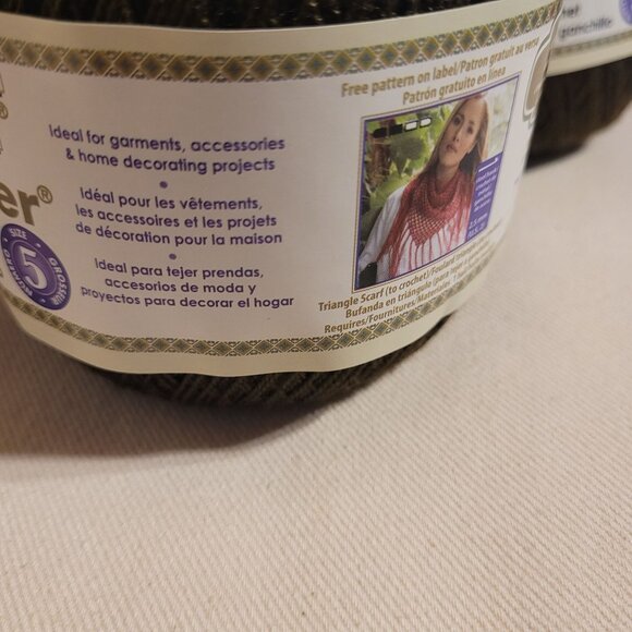 Bernat Handicrafter Crochet Thread Lot 3 Dark Mocha 31013 New 3 oz 371 yds - Picture 8 of 9